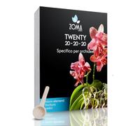 ZOMA Concime orchidee professionale 20 20 20 NPK 250g, Fertilizzante orchidee completo con microelementi ideale per tutte le varietà, stimola radici e fioritura - Made in Italy