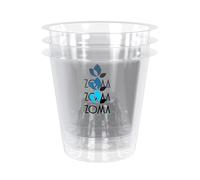 ZOMA - Set 3 Vasi Trasparenti per Orchidee a fondo rialzato, Vasi per orchidee in plastica con Fori di Areazione Ideali per la cura delle Orchidee, Vaso trasparente di Alta Qualità - Ø 12Cm
