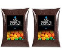 ZOMA Terriccio per Agrumi professionale Con Ph Leggermente Acido - Terriccio agrumi Concimato naturalmente con il 20% di Humus Di Lombrico - Sacco 2 Lt (Confezione da 2)