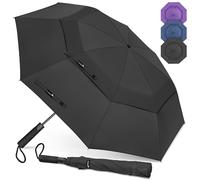ZOMAKE 62 Pollici Extra Large Compatto Ombrello Da Golf,Resistente Al Vento Ombrello Pieghevole Portatile Per I Viaggi,Ombrelli Uomini Donne Doppia Calotta Ventilato(Nero)