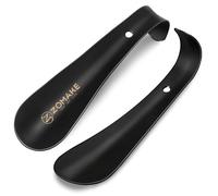 ZOMAKE Calzascarpe Metallo, 15 cm Calza Scarpe Corto, Calzante Per Scarpe Piccolo da Viaggio, Portatile Shoe Horn per Uomini Donne Bambini (2 Pezzi)