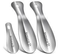 ZOMAKE Calzascarpe Metallo, 19 cm Calza Scarpe Corto Calzante Per Scarpe Piccolo da Viaggio, 10cm Mini Shoe Horn Portatile per Uomini Donne Bambini (3 Pezzi)