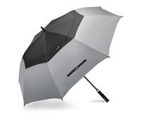 ZOMAKE Ombrello Da Golf 172cm - XXl Ombrello Pioggia Grande Antivento Auto Open,Ombrelli Robusto Doppio Baldacchino Ventilato per 2-4 Persone,Ombrello Uomo Donna Grande(Nero-Grigie)