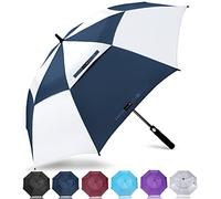 ZOMAKE Ombrello da Golf Grande 157cm,Automatico Ombrelli Pioggia Grandi Resistente Antivento Con Doppio Baldacchino,Extra Large Umbrella Per Uomo Donna(Blu Marino/Bianco)