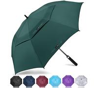 ZOMAKE Ombrello da Golf Grande 157cm, Automatico Ombrelli Pioggia Grandi Resistente Antivento Con Doppio Baldacchino, Extra Large Umbrella Per Uomo Donna(Verde Scuro)