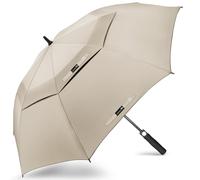 ZOMAKE Ombrello da Golf Grande 157cm, Automatico Ombrelli Pioggia Grandi Resistente Antivento Con Doppio Baldacchino, Extra Large Umbrella Per Uomo Donna(Arancione albicocca)