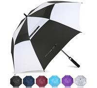 ZOMAKE Ombrello da Golf Grande 157cm - Automatico Ombrelli Pioggia Grandi Resistente Antivento Con Doppio Baldacchino - Extra Large Umbrella Per Uomo Donna(Nero Bianco)