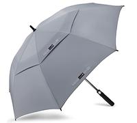 ZOMAKE Ombrello da Golf Grande 172cm, Automatico Ombrelli Pioggia Grandi Resistente Antivento Con Doppio Baldacchino, Extra Large Umbrella Per Uomo Donna(Grigio Chiaro)