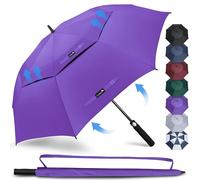 ZOMAKE Ombrello Grande Antivento XL - Ombrello da Golf Extra Large 62inch,Ombrello Antivento Robusto Grande pour Les Voyages(Viola)