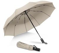 ZOMAKE Ombrello Pieghevole Antivento Automatico,Portatile Ombrello Pioggia Piccolo Resistenti Ombrelli da Borsa - 10 Costole Tascabile Folding Umbrella per Viaggio Uomo e Donna(Albicocca)