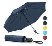 ZOMAKE Ombrello Pieghevole, Ombrelli Pioggia Piccolo Antivento da Viaggio, Umbrella Resistenti Grande Portatile Automatico, Ombrellini Leggero Compatto al Vento Forte per Uomo Donna (Blu/42in)