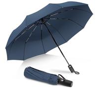 ZOMAKE Ombrello Pieghevole, Ombrelli Pioggia Piccolo Antivento da Viaggio, Umbrella Resistenti Grande Portatile Automatico, Ombrellini Compatto Leggero al Vento Forte per Uomo Donna (Blu marino)