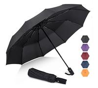 ZOMAKE Ombrello Pieghevole, Ombrelli Pioggia Piccolo Antivento da Viaggio, Umbrella Resistenti Grande Portatile Automatico, Ombrellini Compatto Leggero al Vento Forte per Uomo Donna (Nero)