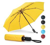 ZOMAKE Ombrello Pieghevole, Ombrelli Pioggia Piccolo Antivento da Viaggio, Umbrella Resistenti Grande Portatile Automatico, Ombrellini Leggero Compatto al Vento Forte per Uomo Donna (Giallo/42in)