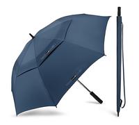 ZOMAKE Ombrello Pioggia Grande, Umbrella Golf Antivento Resistenti per Uomo Donna 80 Pollici, Ombrelli Lungo Extra Large Robusto Manuale (Blu Navy)