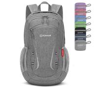 ZOMAKE Piccolo Zaino Pieghevole 20L per Donna Uomo Ripiegabile Zaini Leggero da Viaggio Trekking Ultraleggero Passeggiata Sport all'aria Aperta(Grigio)