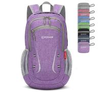ZOMAKE Piccolo Zaino Pieghevole 20L per Donna Uomo Ripiegabile Zaini Leggero da Viaggio Trekking Ultraleggero Passeggiata Sport all'aria Aperta(Viola Chiaro)