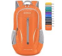 ZOMAKE Zaino Pieghevole Ultraleggero Zaini Ripiegabile Piccolo 25L Packable Backpack Da Trekking Per Donna Uomo Viaggio Campeggio Città Sportivo(Arancione)