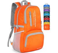 ZOMAKE Zaino Pieghevole Leggero 35L Zaini Ripiegabile Piccolo,Packable Backpack Da Trekking Per Donna Uomo Viaggio Città Sportivo(Arancione)