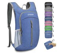 ZOMAKE Zaino Pieghevole Ultraleggero Piccolo Tascabile per Viaggio Passeggiata da Trekking Mini Zaino Leggero 10 Litri per Donna Uomo(Blu Scuro)