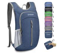 ZOMAKE Zaino Pieghevole Ultraleggero Piccolo Tascabile per Viaggio Passeggiata da Trekking Mini Zaino Leggero 10 Litri per Donna Uomo(Blu Marino)