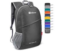 ZOMAKE Zaino Pieghevole Ultraleggero, Zainetto Leggero Ripiegabile da Viaggio 20L, Backpack Richiudibile Salvaspazio Tascabile Piccolo Trekking per Uomo Donna (Grigio Medio)