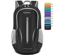 ZOMAKE Zaino Pieghevole Ultraleggero Zaini Ripiegabile Piccolo 25L Packable Backpack Da Trekking Per Donna Uomo Viaggio Campeggio Città Sportivo(Nero)