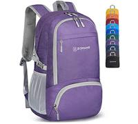 ZOMAKE Zaino Pieghevole Ultraleggero, Zainetto Leggero Ripiegabile da Viaggio 30L, Richiudibile Backpack Salvaspazio Trekking Piccolo Tascabile per Uomo Donna (Viola)