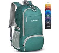 ZOMAKE Zaino Pieghevole Leggero Zaini Ripiegabile Piccolo 30L,Packable Backpack Da Trekking Per Donna Uomo Viaggio Campeggio Città Sportivo(Verde Scuro)