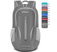 ZOMAKE Zaino ultra leggero e ripiegabile da 25 l, zaino pieghevole da escursionismo, impermeabile, compatto, per viaggi, grigio argento, dimgray (grigio)