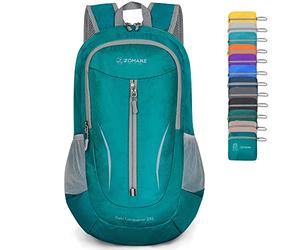 ZOMAKE Zaino ultra leggero e ripiegabile da 25 l, zaino pieghevole da escursionismo, impermeabile, compatto, per viaggi, lake green (verde)