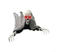 Zombie Animatronico che Striscia Attivato dal Suono | Movimento strisciante realistico, occhi LED per rossi, attivazione sonora, 90cm di lunghezza, materiale PP resistente