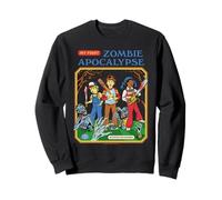 Zombie Apocalypse Sarcastic Retro Vintage Funny Adult Humor Felpa