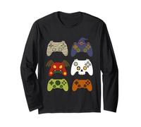 Zombie Bat Wizard Pumpkin Gaming Controllers Halloween Maglia a Manica