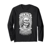 Zombie Benjamin Franklin Halloween Banconota Horror Dollar Maglia a Manica