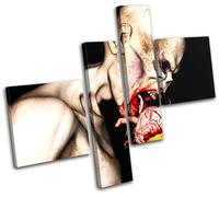 Zombie Brain Cone Illustration MULTI TELA parete arte foto stampa