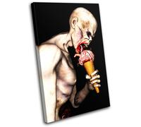 Zombie Brain Cone Illustration SINGLE TELA parete arte foto stampa
