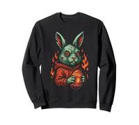 Zombie Bunny Rabbit - Raccapricciante divertente Pasqua Halloween Cartoon Felpa