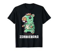 Zombie Capybara | Cartone Animato Divertente Pigro Costume di Halloween Maglietta