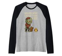 Zombie Dad Apocalypse Genitore Horror papà Umorismo Halloween Maglia con Maniche Raglan
