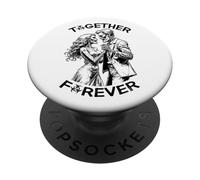 Zombie Dancing Coppia Insieme Per Sempre Coppie Halloween PopSockets PopGrip Adesivo
