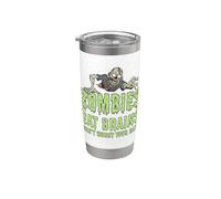 Zombie divertenti mangiano cervello non preoccuparti Sei sicuro Zombie Bicchiere termico in acciaio inox doppia parete