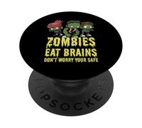 Zombie divertenti mangiano cervello non preoccuparti Sei sicuro Zombie PopSockets PopGrip Adesivo