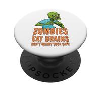 Zombie divertenti mangiano cervello non preoccuparti Sei sicuro Zombie PopSockets PopGrip Adesivo