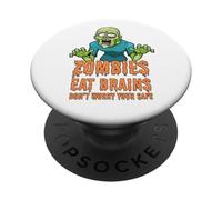 Zombie divertenti mangiano cervello non preoccuparti Sei sicuro Zombie PopSockets PopGrip Adesivo