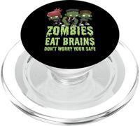 Zombie divertenti mangiano cervello non preoccuparti Sei sicuro Zombie PopSockets PopGrip per MagSafe