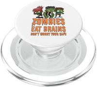 Zombie divertenti mangiano cervello non preoccuparti Sei sicuro Zombie PopSockets PopGrip per MagSafe