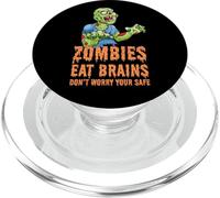 Zombie divertenti mangiano cervello non preoccuparti Sei sicuro Zombie PopSockets PopGrip per MagSafe