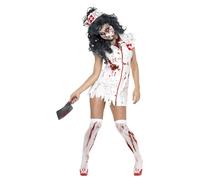 Zombie Donna Costume Adulti Halloween Costume Infermiera Nun Cheerleader