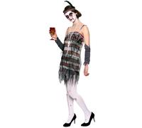 Zombie Donna Maschietta Donna Costume Charleston Gatsby Halloween Adulto Costu
